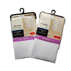 Mainstays | (2)·Pair White Sheer Window Panels